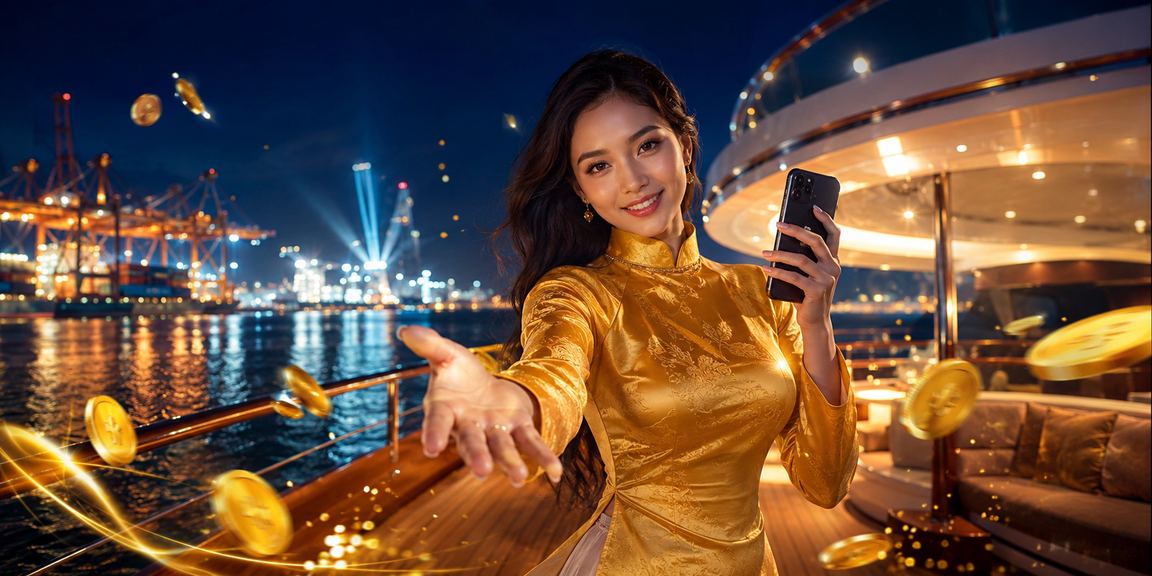 Người phụ nữ mặc áo dài sử dụng điện thoại tra cứu hỗ trợ casino tại Hải Phòng